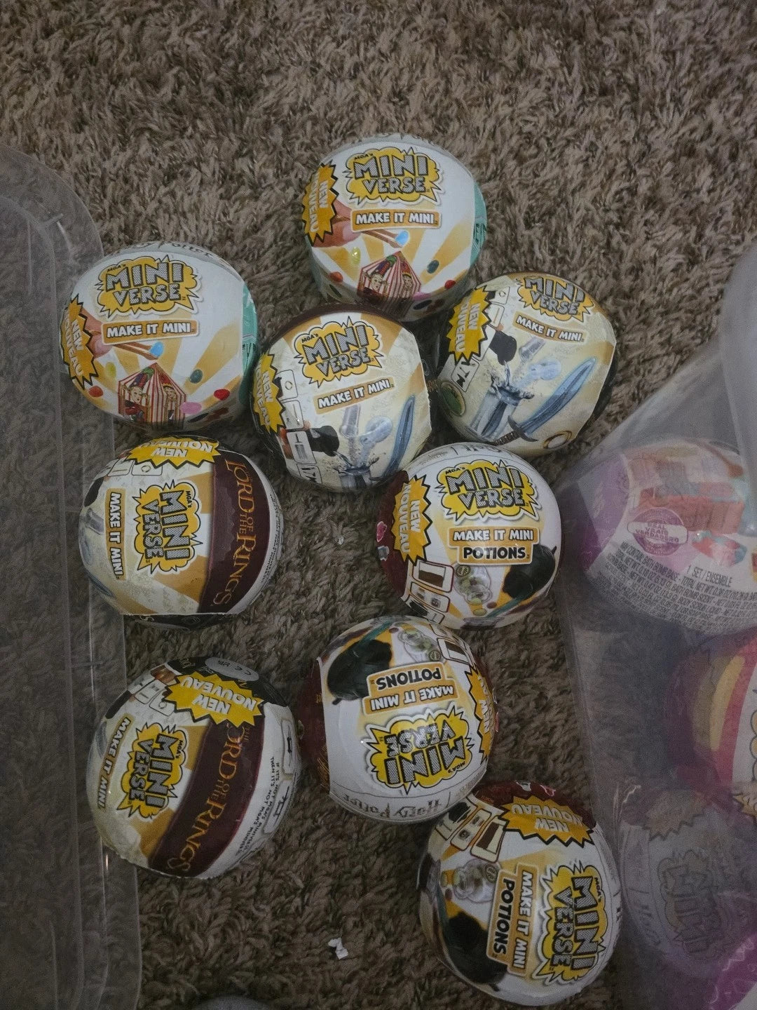 MGA's Miniverse Lord Of The Rings & Harry Potter Blind Pkgs. 9 Items